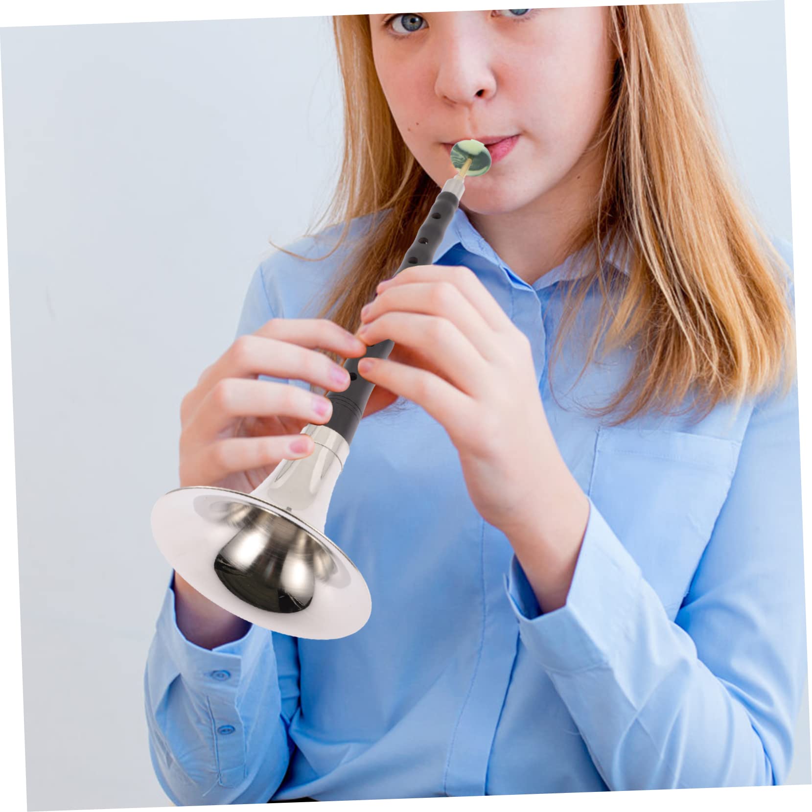 Instrument à Vent Traditionnel Facile à Jouer et Transporter Suona Chinois en Bois et Cuivre Léger pour Débutants et Professionnels en Pratique Musicale