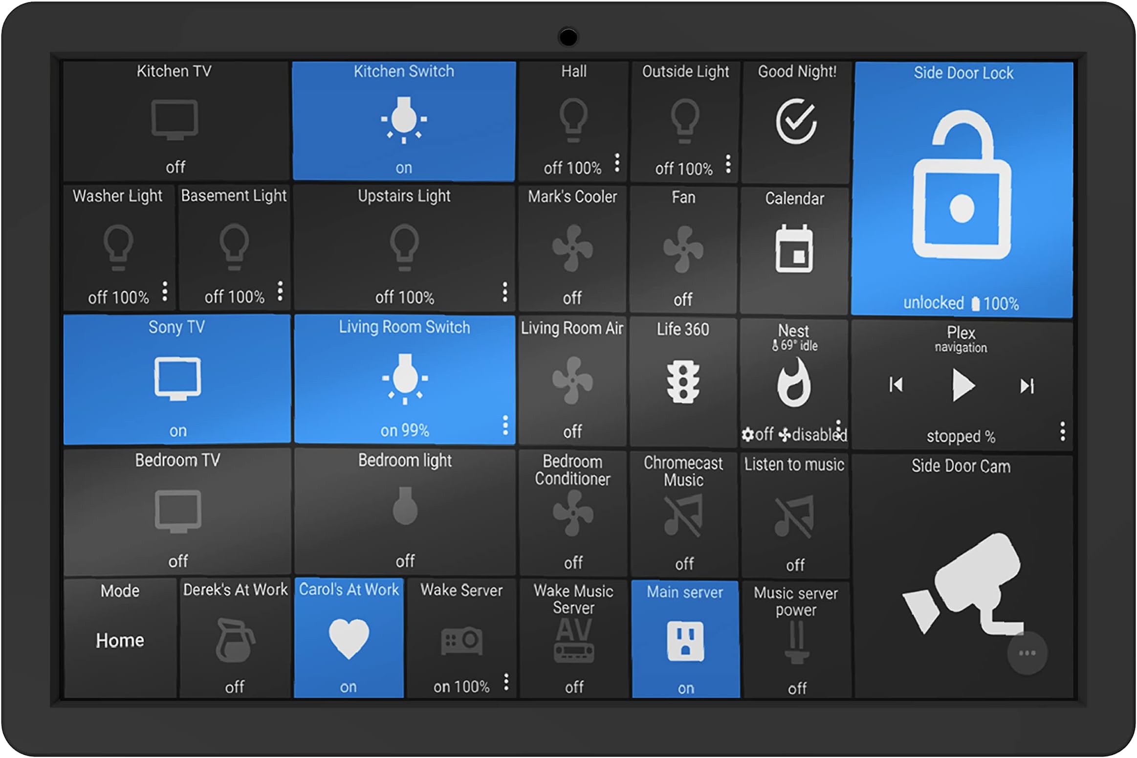 Smart Home Mount Wall Mount Kit for Samsung Galaxy Tab A8 10.5 Tablet (SM-x200 / 205) - Black