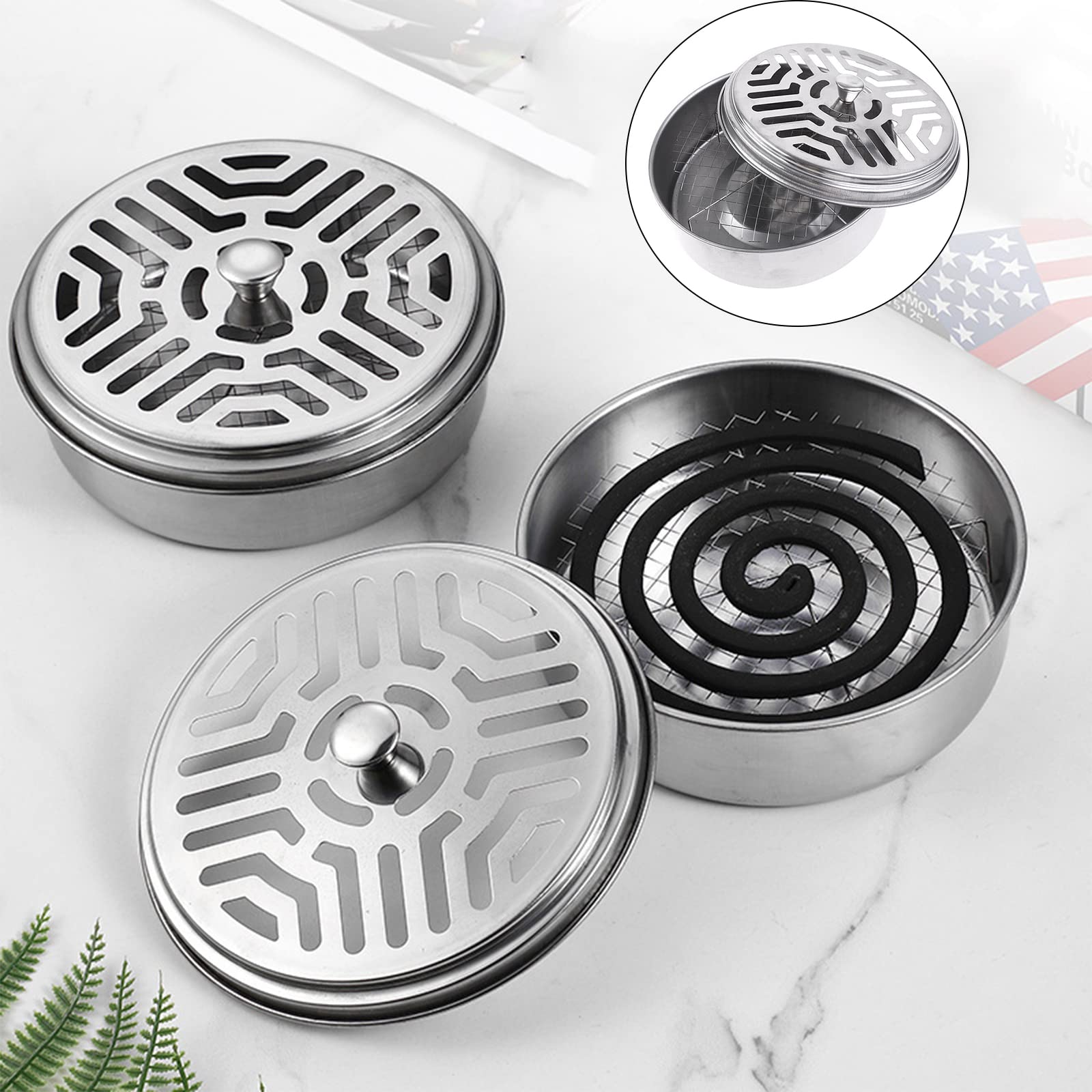 Porte-bobine Anti-moustique, Boîte D'encens Avec Couvercle, Brûleur D'encens Ignifuge Pour La Maison, Le Bureau, Le Camping