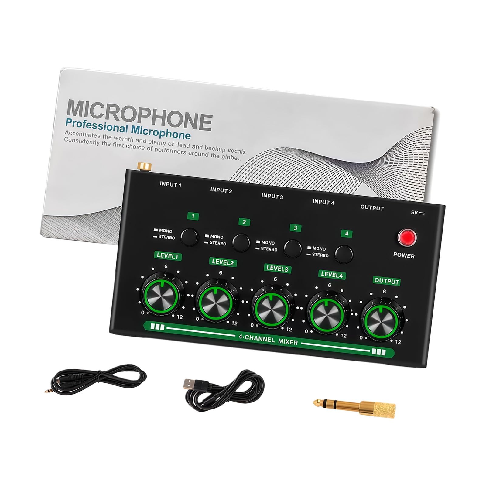 Mélangeur audio portable pour brancher instrument et micros - 7