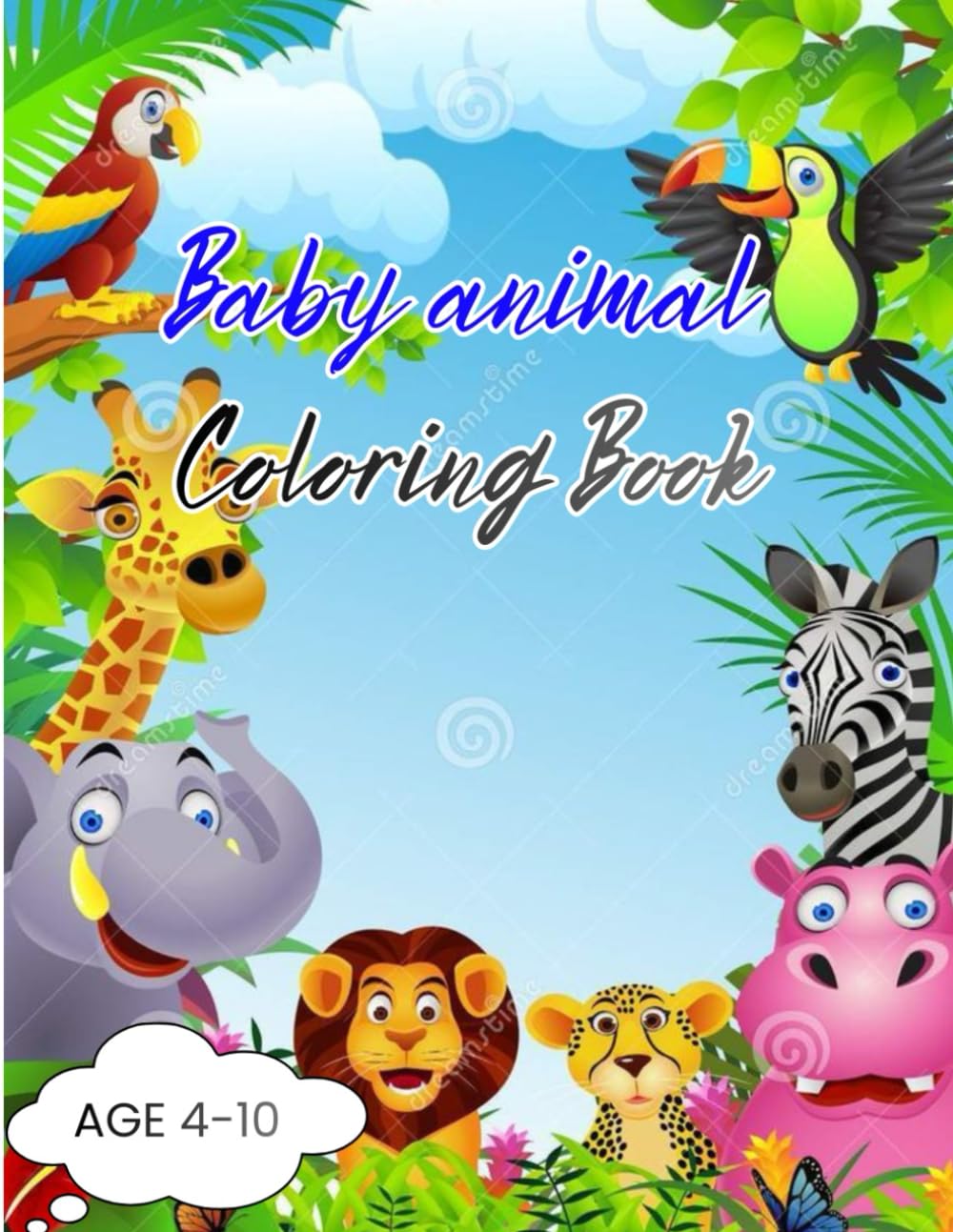 Baby Animals Coloring Book for Kids: Cute & Fun Coloring Pages for Kids Ages 4–10