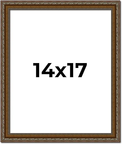 Miniatura 210 de Marco de fotos completo de madera dorada envejecida de 16 x 20 pulgadas con plexiglás acrílico UV, parte trasera de tablero de espuma y accesorios