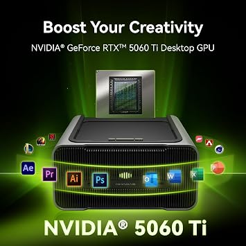 Khadas Mind Graphics 2 eGPU External Graphics Card with NVIDIA RTX 5060 Ti 16GB GDDR7, Desktop GPU for Thunderbolt 4 Laptops, 4K & 8K Output via HDMI 2.1b / DP 2.1b, PCIe 4.0 x8, Built-in Speakers
