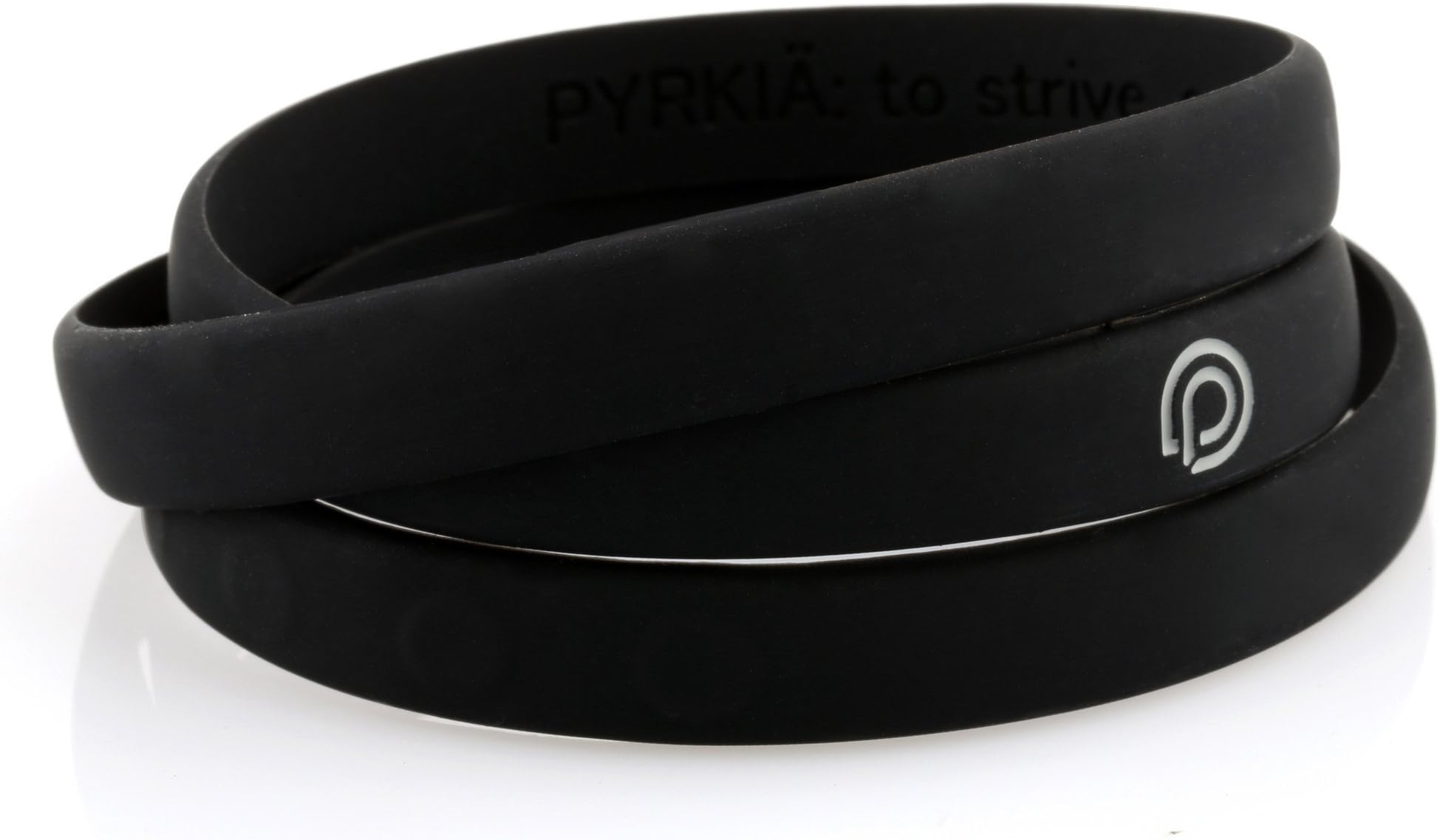 Pyrkia Silicone Bracelets | All-Activity, All-Weather, Waterproof, Medical-Grade Silicone Jewelry | (Black, Medium)