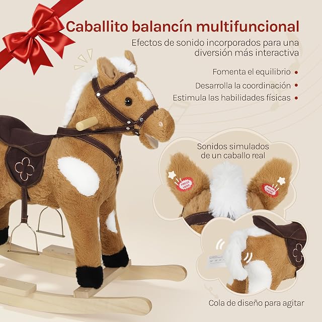 Foto 7 de 8 de WOLTU Caballito Balancín, Caballo de Peluche
