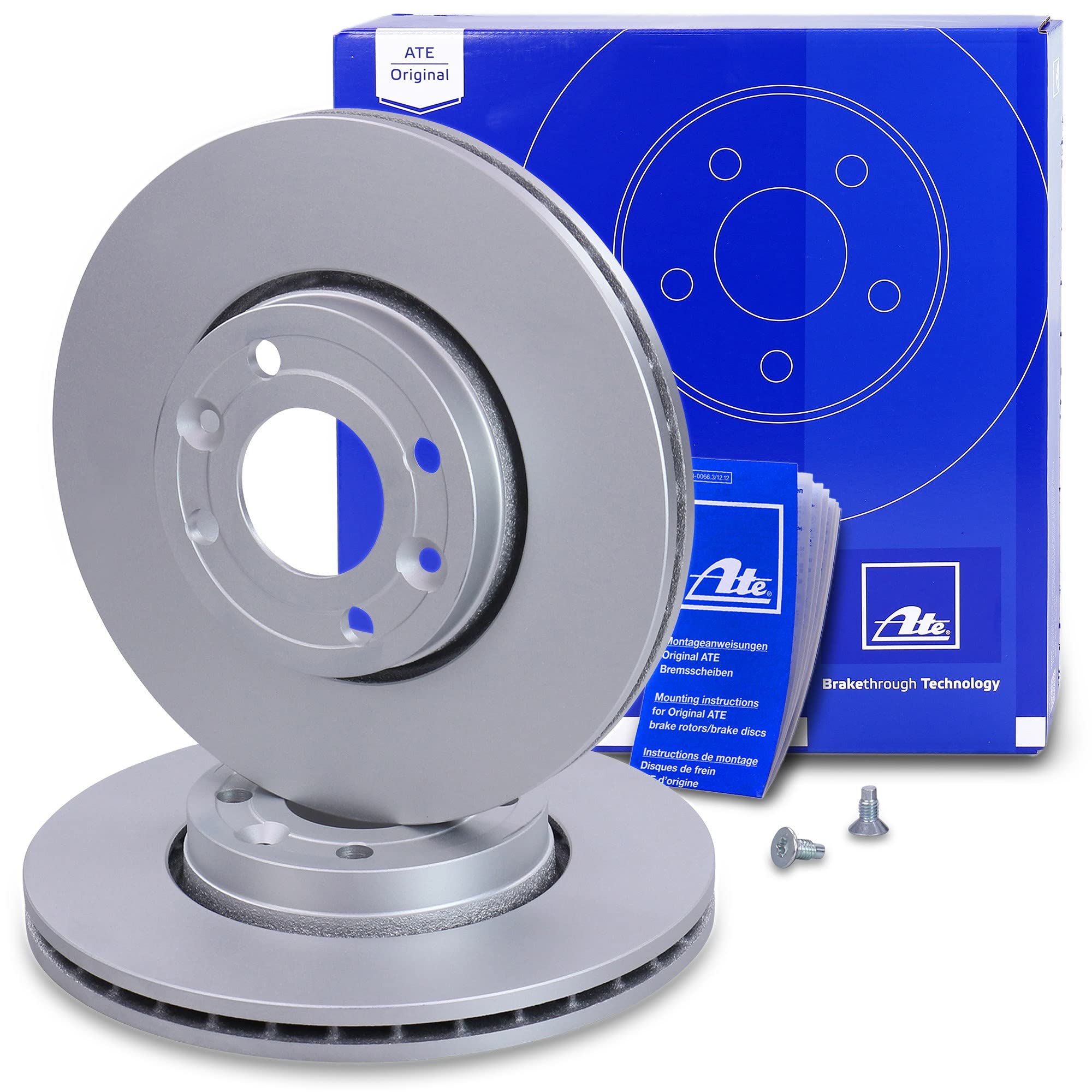 ATE Bremsenset Vorderachse inkl. Bremsscheiben vorne Ø 260 mm belüftet und | Kompatibel mit: NISSAN MICRA C+C III, MICRA III