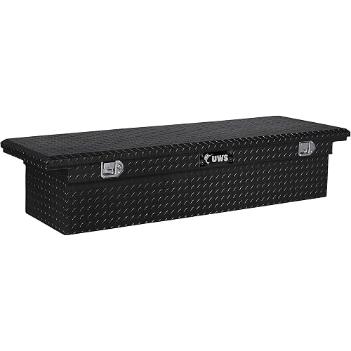 UWS TBS-60-LP-BLK Black 60" Single Lid Crossover Low Profile - Paddle Lift Lock