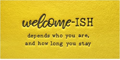 Miniatura 22 de JJUUYOU Tapetes de bienvenida para puerta delantera/interiores, felpudos exteriores de bajo perfil, parte trasera de goma antideslizante para piso