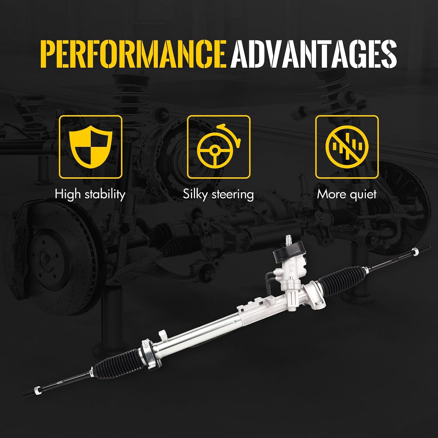 KUSATEC New Power Steering Rack and Pinion Assembly Fit for Volkswagen Beetle 1998-2010,Golf 2000-2006,Jetta 2000-2005,OE 26-9008 1J0422803B