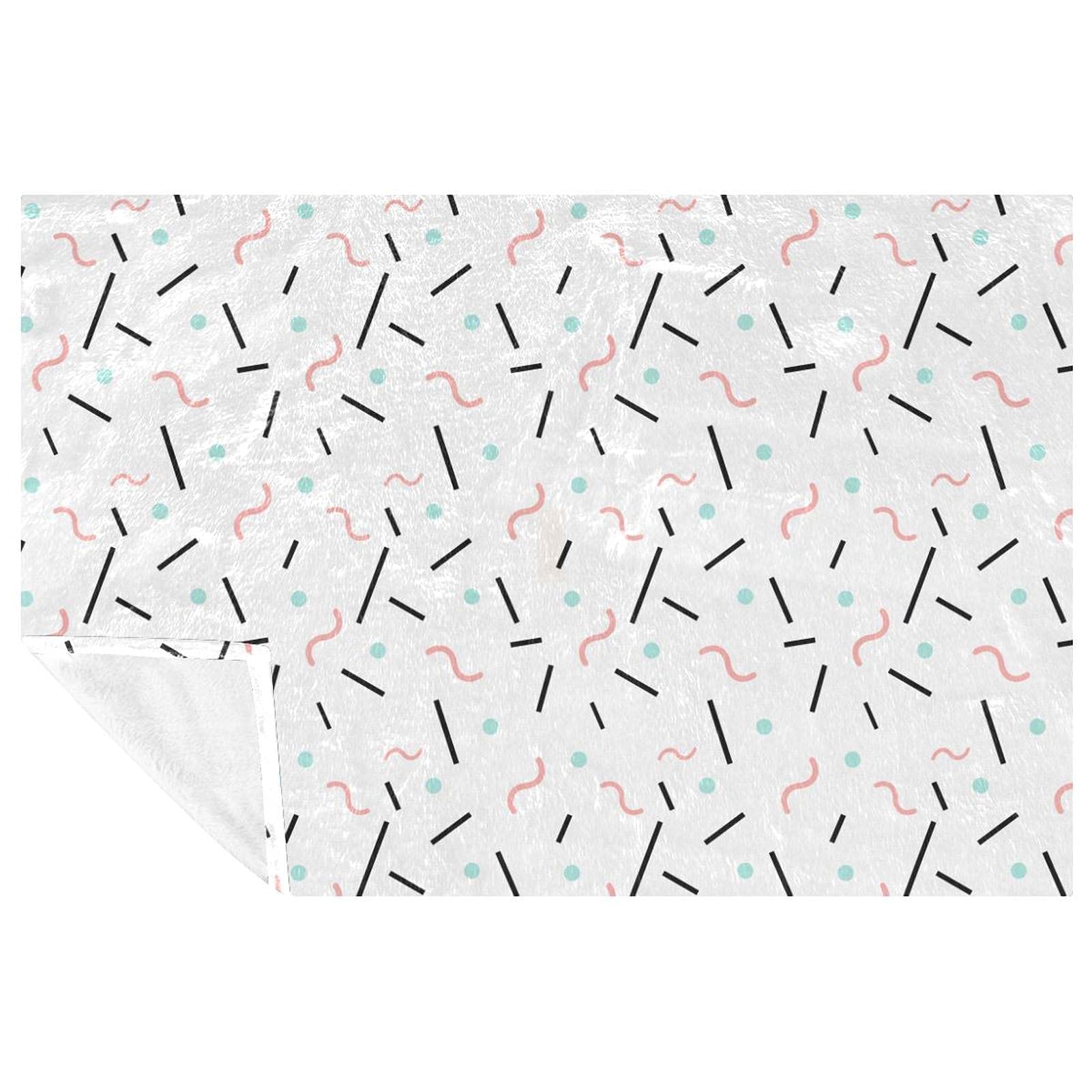 Couverture douce Memphis Line pour pique-nique et camping 150x100 cm