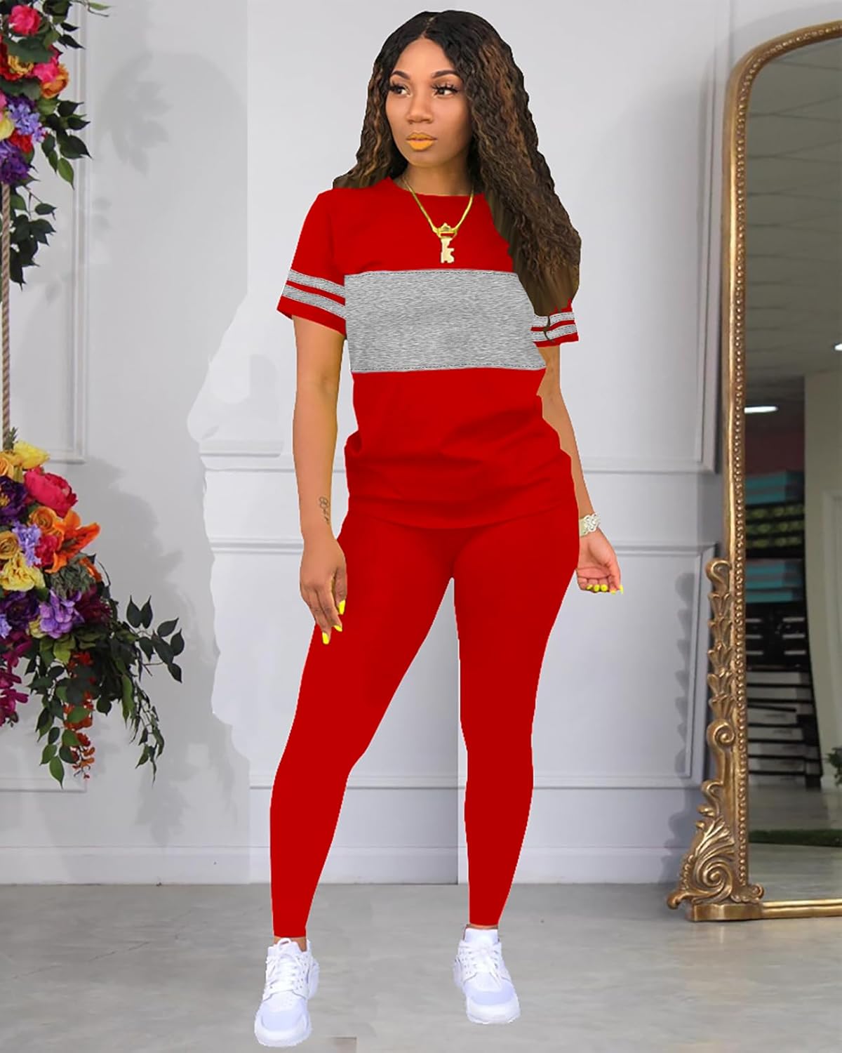 Nimsruc Two Piece Sets For Women Summer Outfits Casual Sweatsuits - Image 4