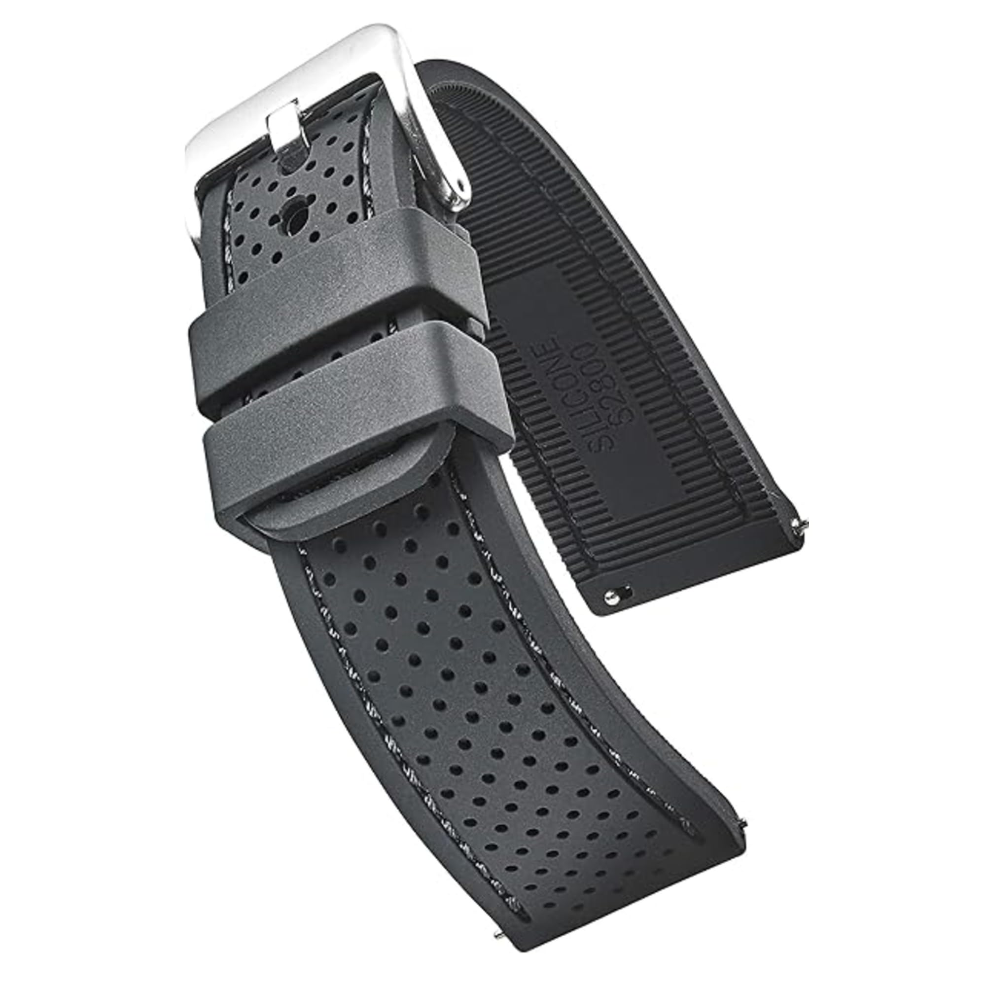 Alpine Premium Quality Waterproof Silicone Watch Band Strap with Quick Release – Soft Rubber Watch Band, Assorted Colors - 20mm, 22mm, 24mm