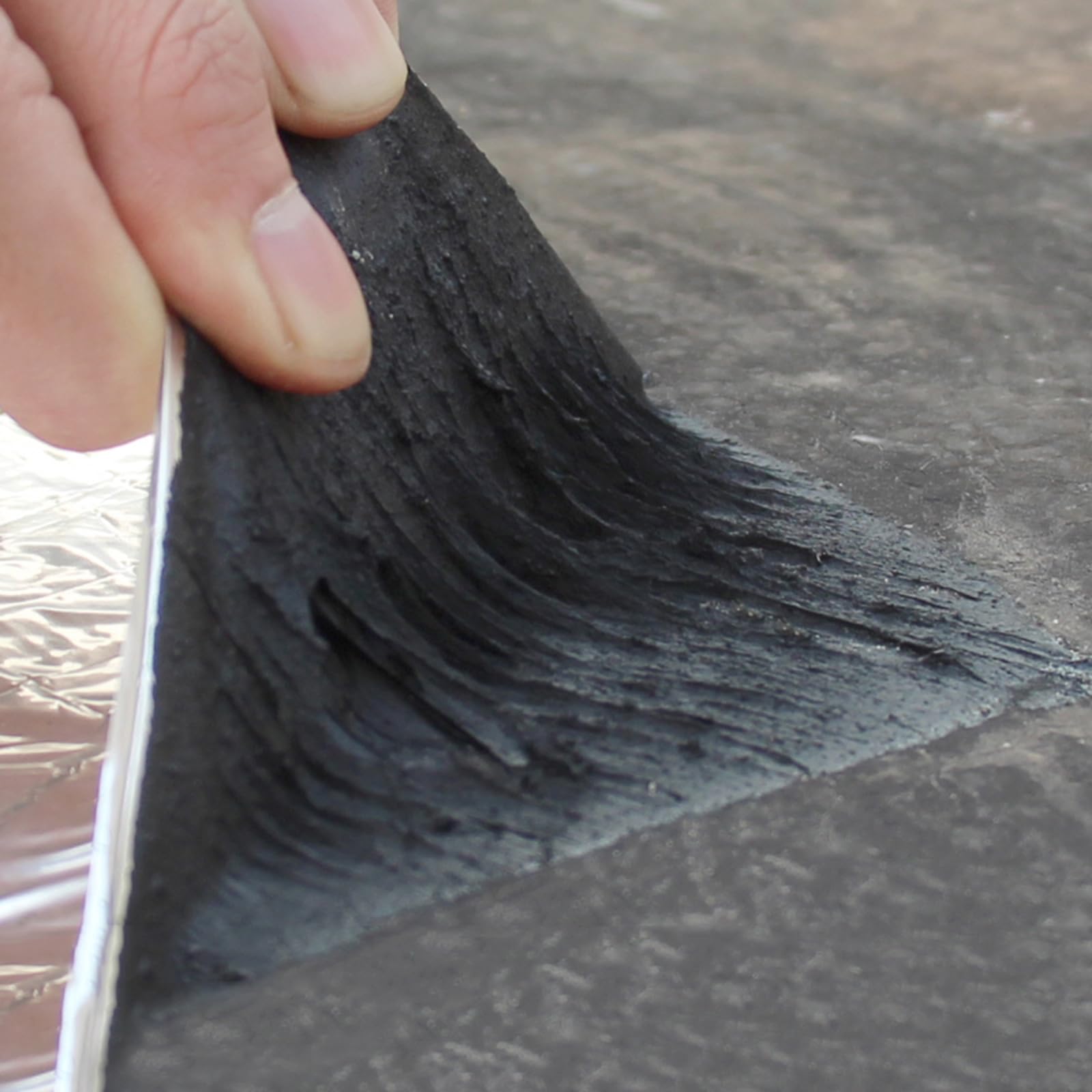Cinta de asfalto autoadhesiva, cinta bituminosa, cinta de papel de aluminio, cinta de sellado de protección UV, resistente al agua, parche para agujeros y grietas, aislamiento térmico, para fugas en