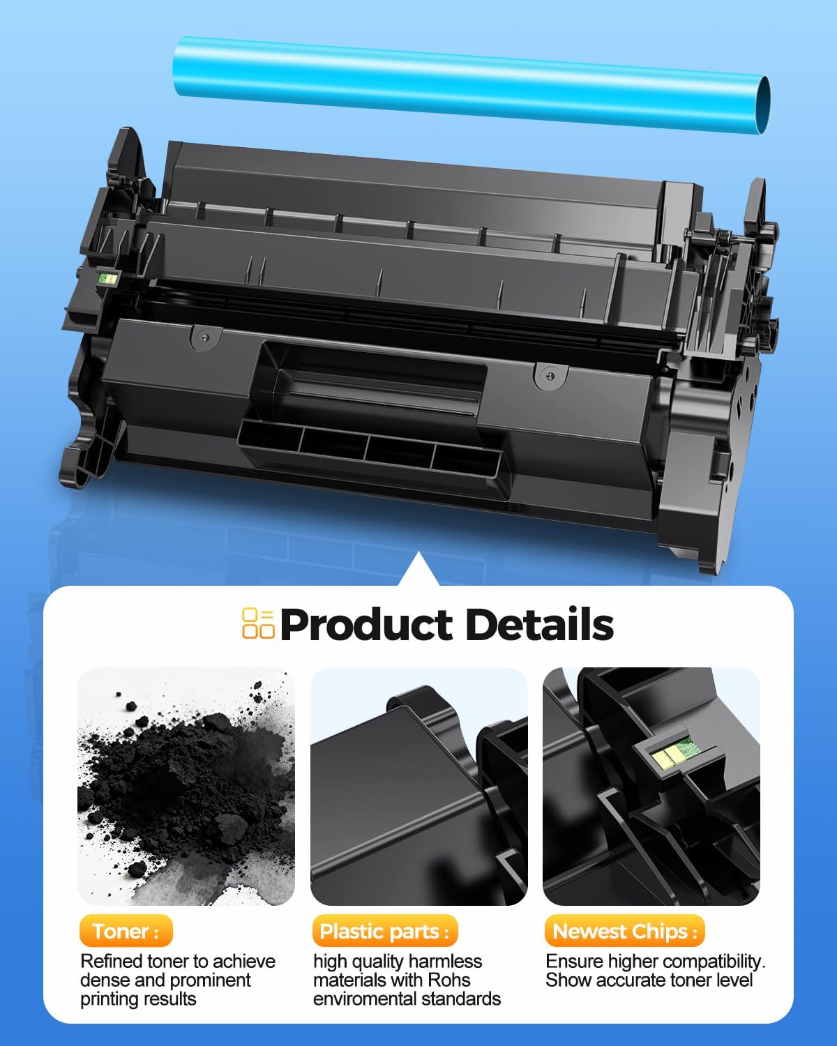 26X CF226X Black Toner Cartridge 2 Pack Compatible for HP Printer 26X CF226X 26A CF226A Toner Cartridges High Yield for LaserJet Pro M402n M402dn M402dne M402dw MFP M426fdn M426fdw M426dw Printers