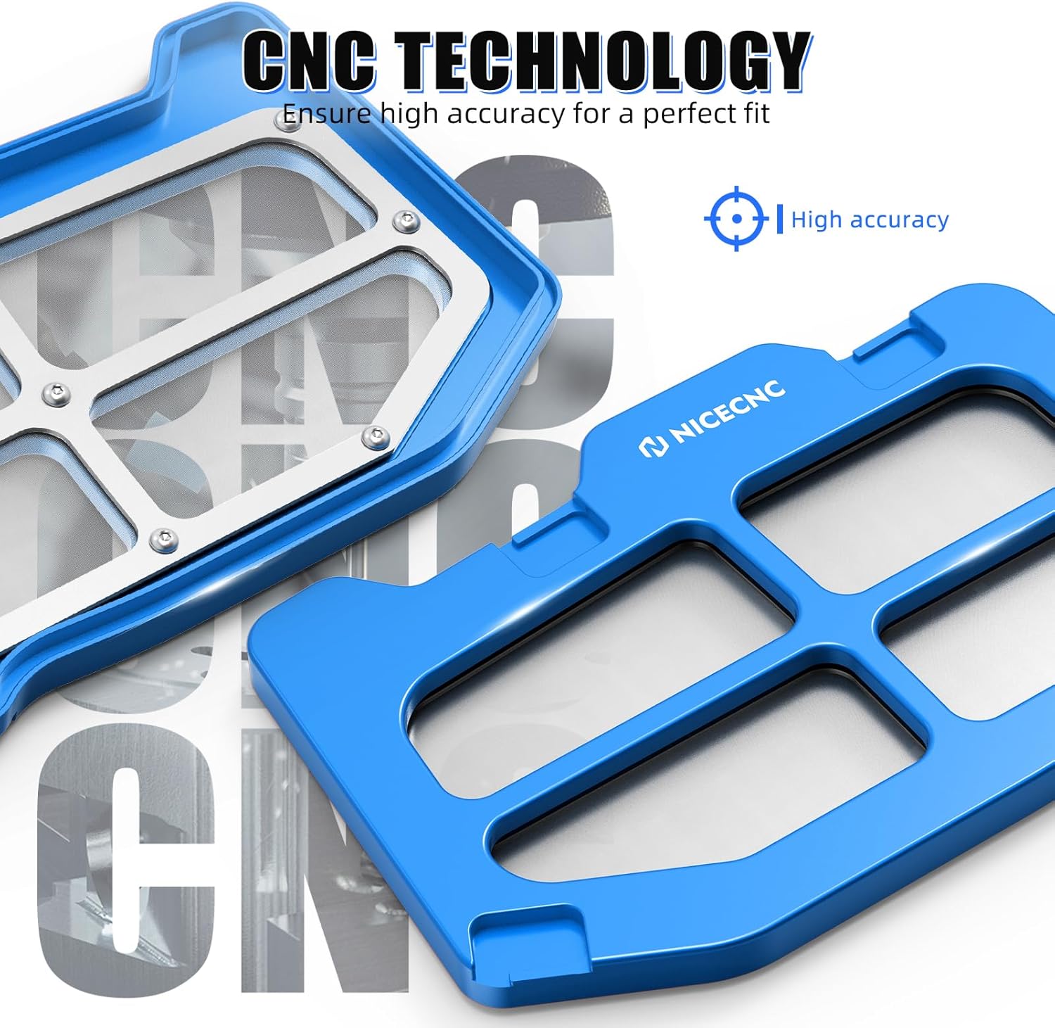 NICECNC Aire Intake Filtrar Box Lid Cover Compatible with Yamaha Raptor 700 YFM700 2006-2026, Raptor 700 YFM700R 2006 2007 2008 2014, Raptor 700R YFM700R 2009 2011 2012 2013 2015 2016-2026 Blue