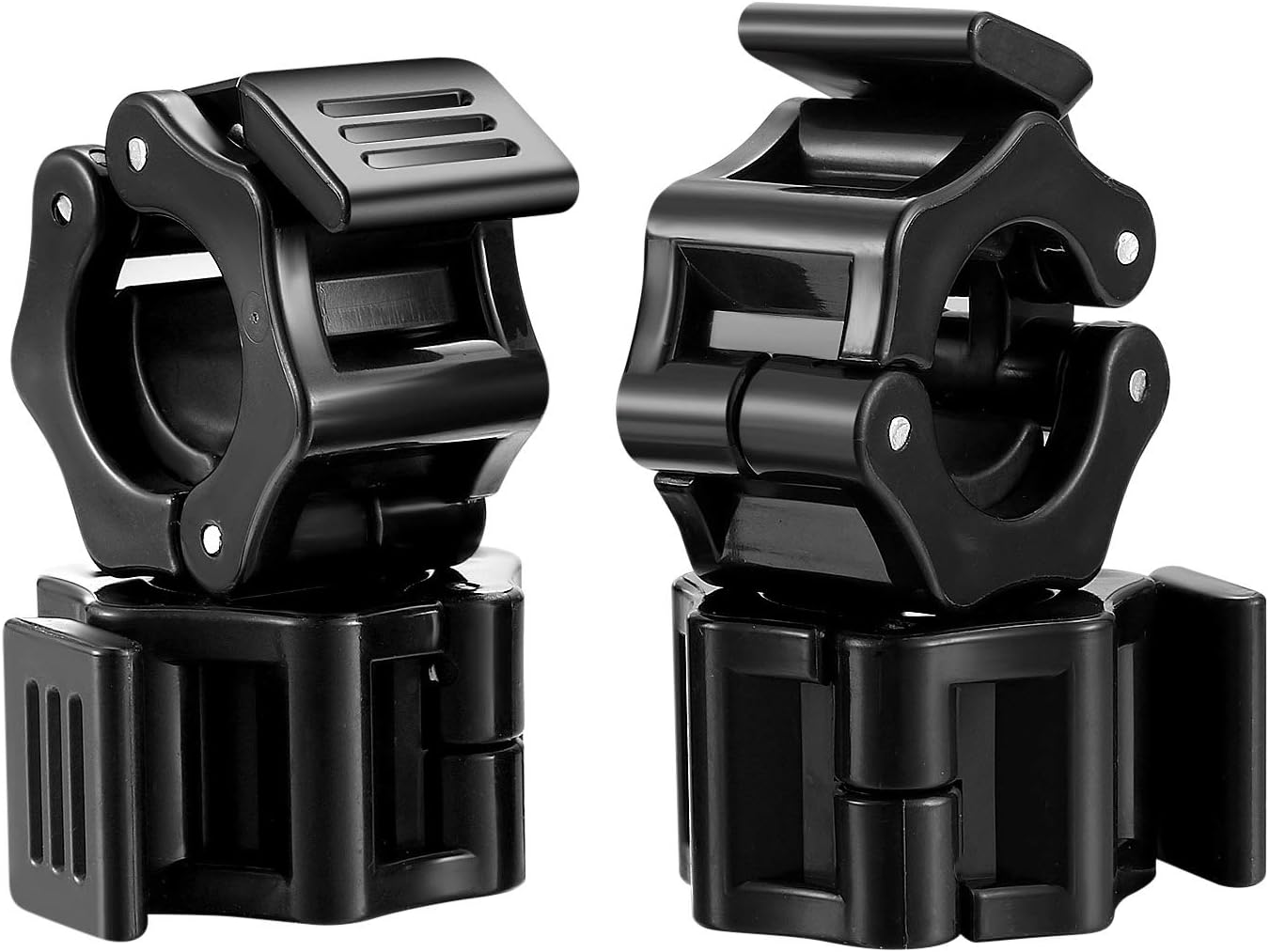 4 Pcs Barbell Clamps, 1 Inch Fast Release Barbell Collar Clips, Non-Slip Barbell Locking Plates Collar Clips for Workout Weightlifting, Powerlifting, Fitness Training Supplies (Diameter - 25mm)