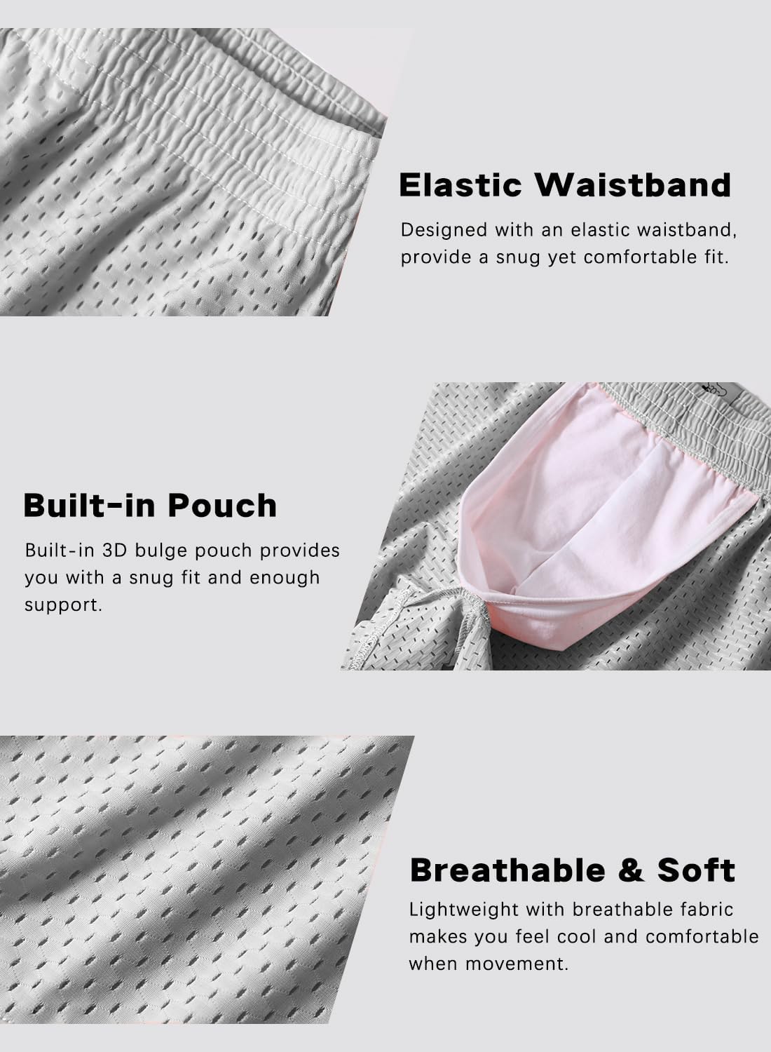 MIZOK Mens 3 Inch Athletic Workout Short Mesh Running Workout Gym Shorts - Image 6