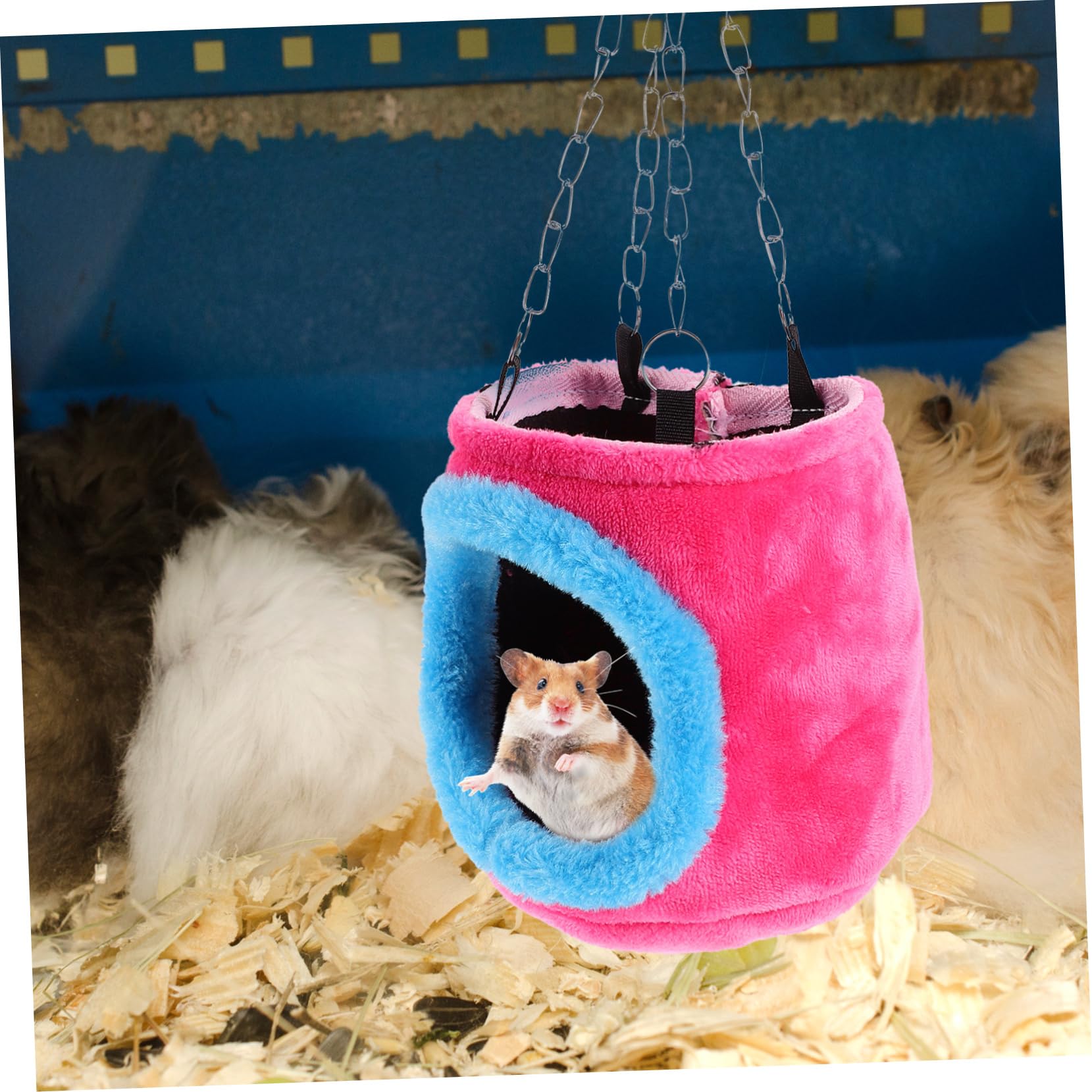 FOMIYES 3stücke Squirrel Chinchilla Guinea Pig Rat Hängematte Kuschelhöhle Aus s Farblich Sortiert Zum Wärmeschutz Für Kleintiere Im Winter