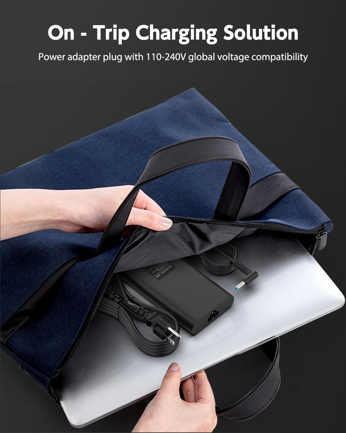 135W Laptop Charger Suitable for HP 16-f000 Pavilion Gaming and Other Series with Detachable AC Power Adapter Power Cord