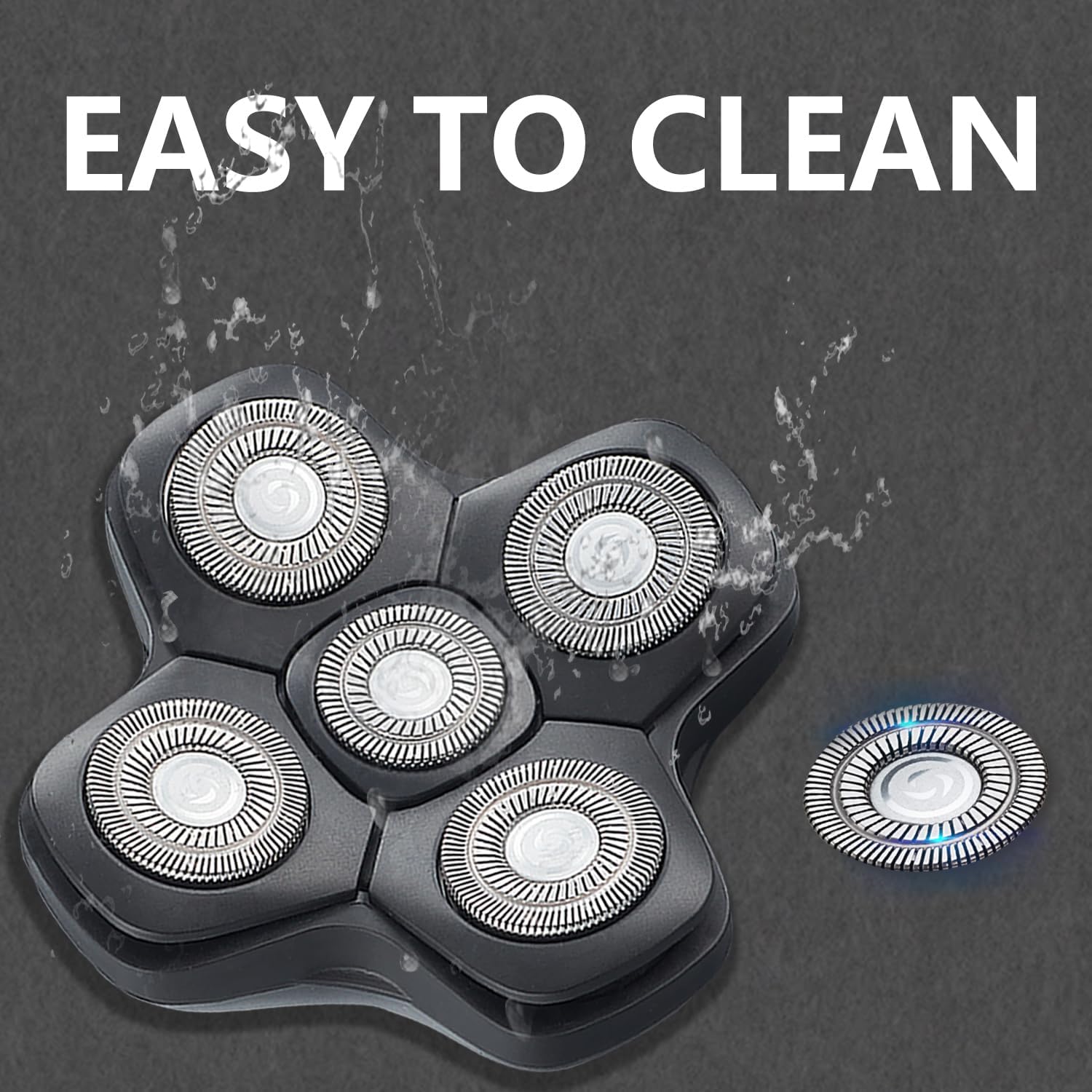 Universal New Upgrade 5 Blades Magnetic Interface Head Shaver Replacement Heads Replacement Blade Electric Razor Shaver Head (5D Black) - Image 6