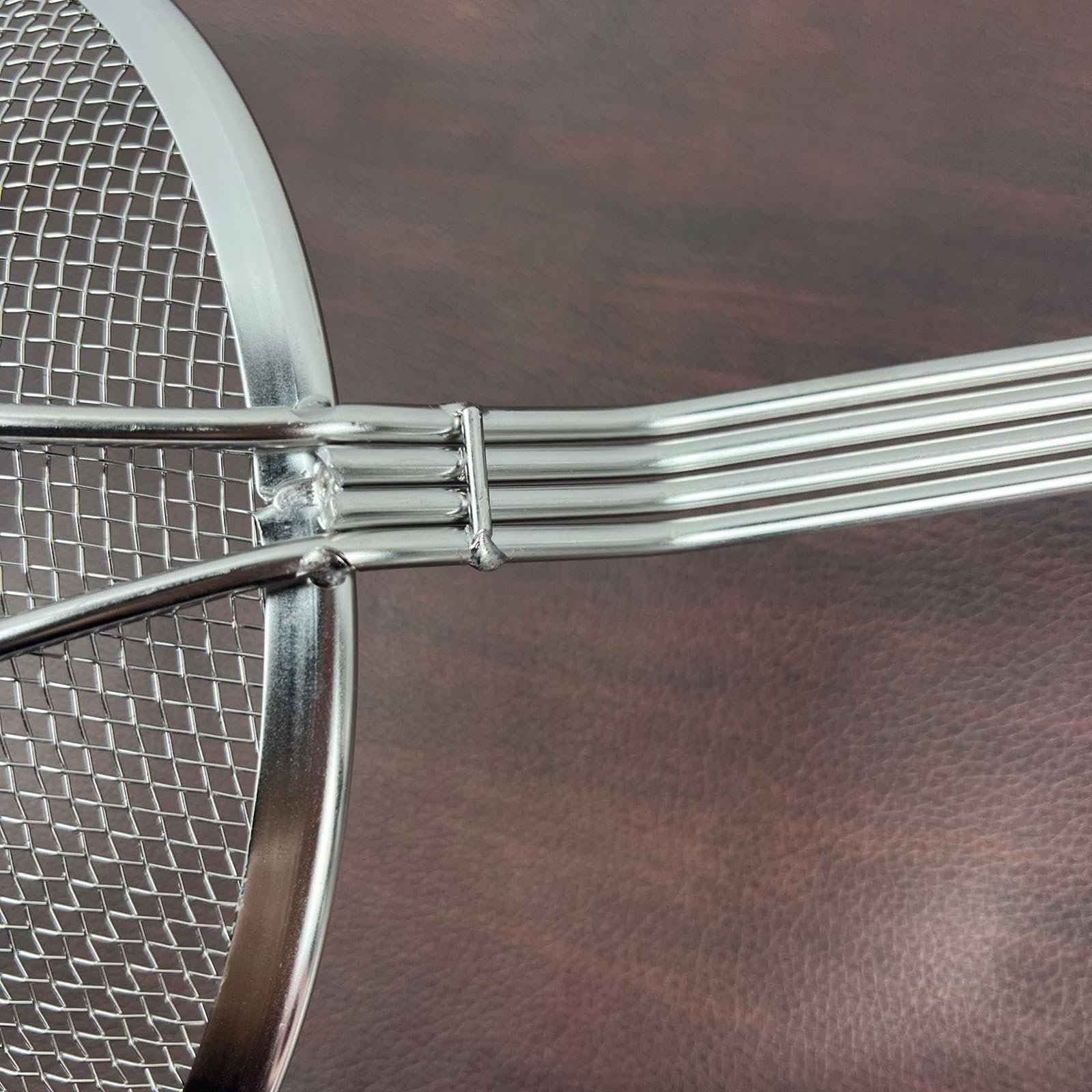 Łyżka durszlakowa, łyżka cedzakowa, sito kuchenne ze stali nierdzewnej, do odcedzania, chochla o drobnych oczkach, ergonomiczna gotowania i smażenia makaronu, 20 cm(22cm)