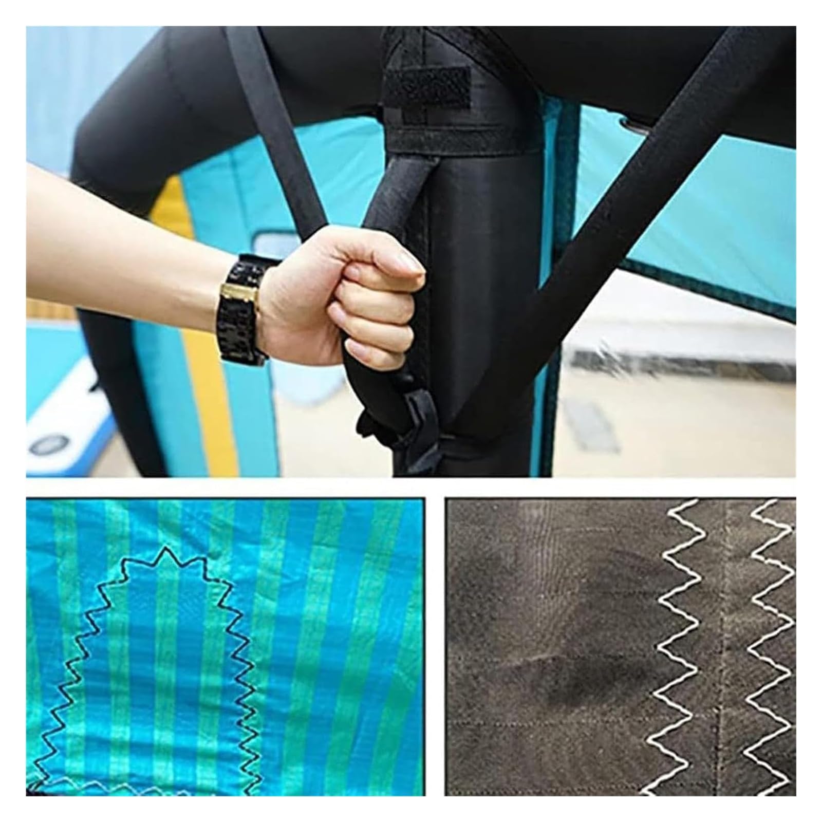 Nadmuchiwany latawiec foliowy do kitesurfingu, ręczny skrzydło wodne dla początkujących, trwały sprzęt do windsurfingu dla dorosłych, lekkie, nadmuchiwane skrzydło surfingowe