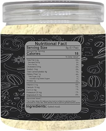 EDZZEL Natural Safed Musli Powder 8 Oz / 226.80 Gram (SET Of 1)