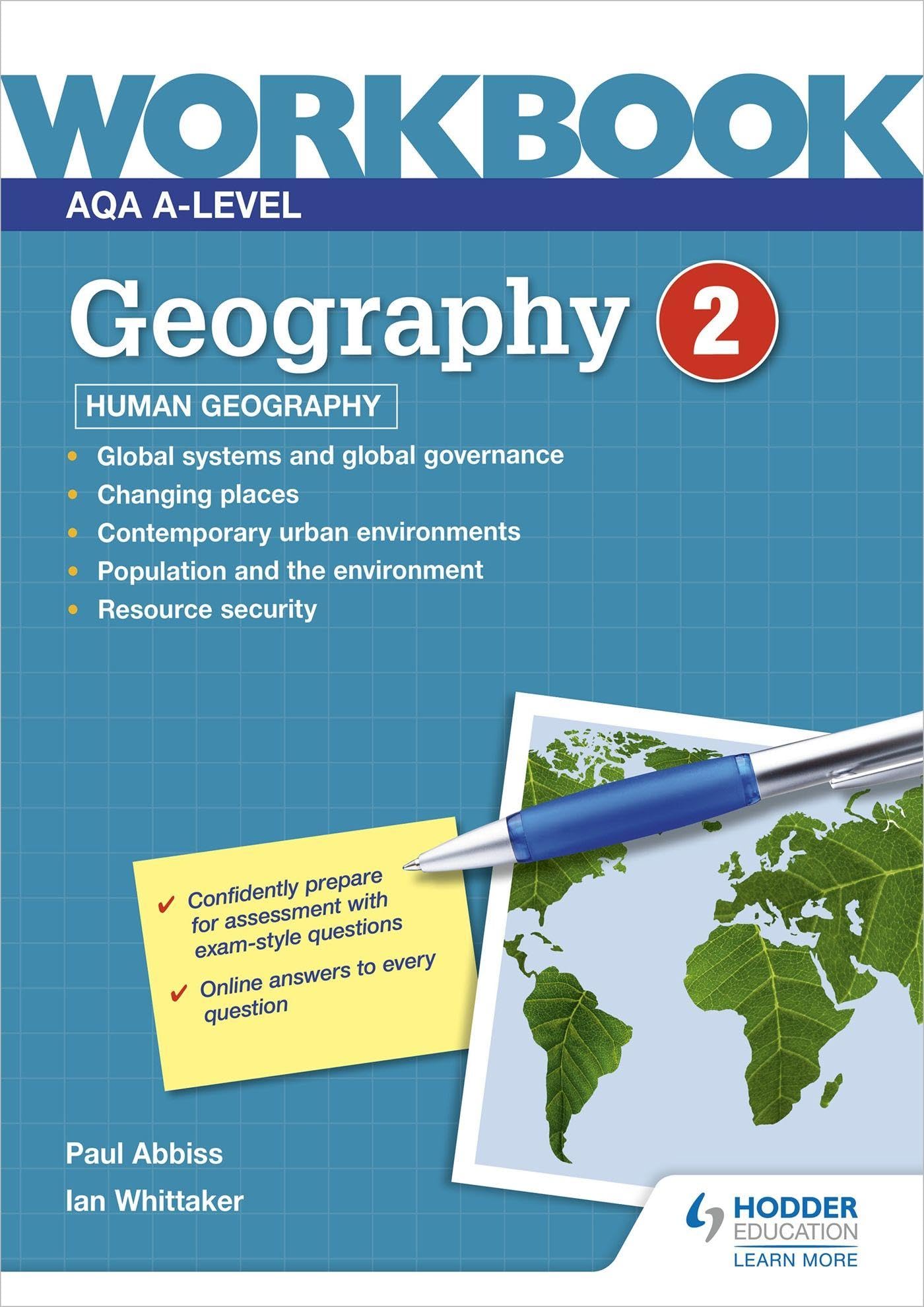 AQA A-level Geography Workbook 2: Human Geography by Paul Abb... - 9781398332423