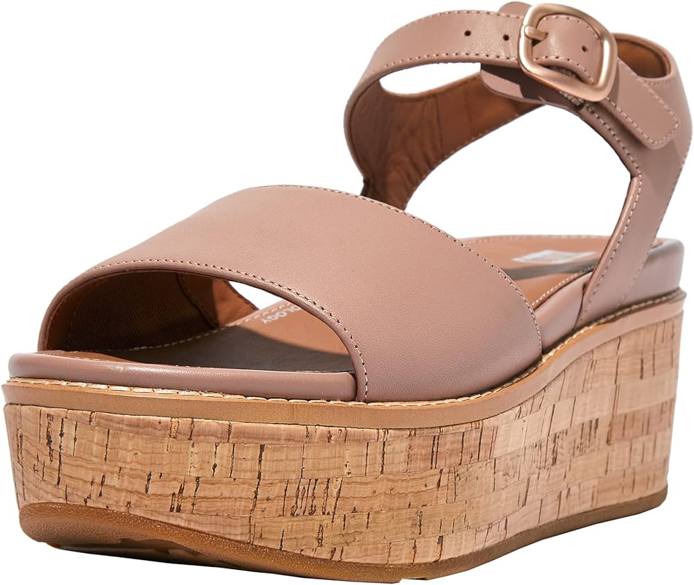 Amazon.com: FitFlop FT6137-030 Eloise Cork-WRAP Leather Back-Strap