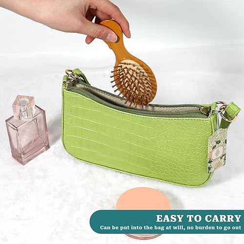 Miniatura 3 de Mini cepillo de bambú para el crecimiento del cabello, cepillo de cuero cabelludo de madera natural, masajeador de cuero cabelludo pequeño, cepillo