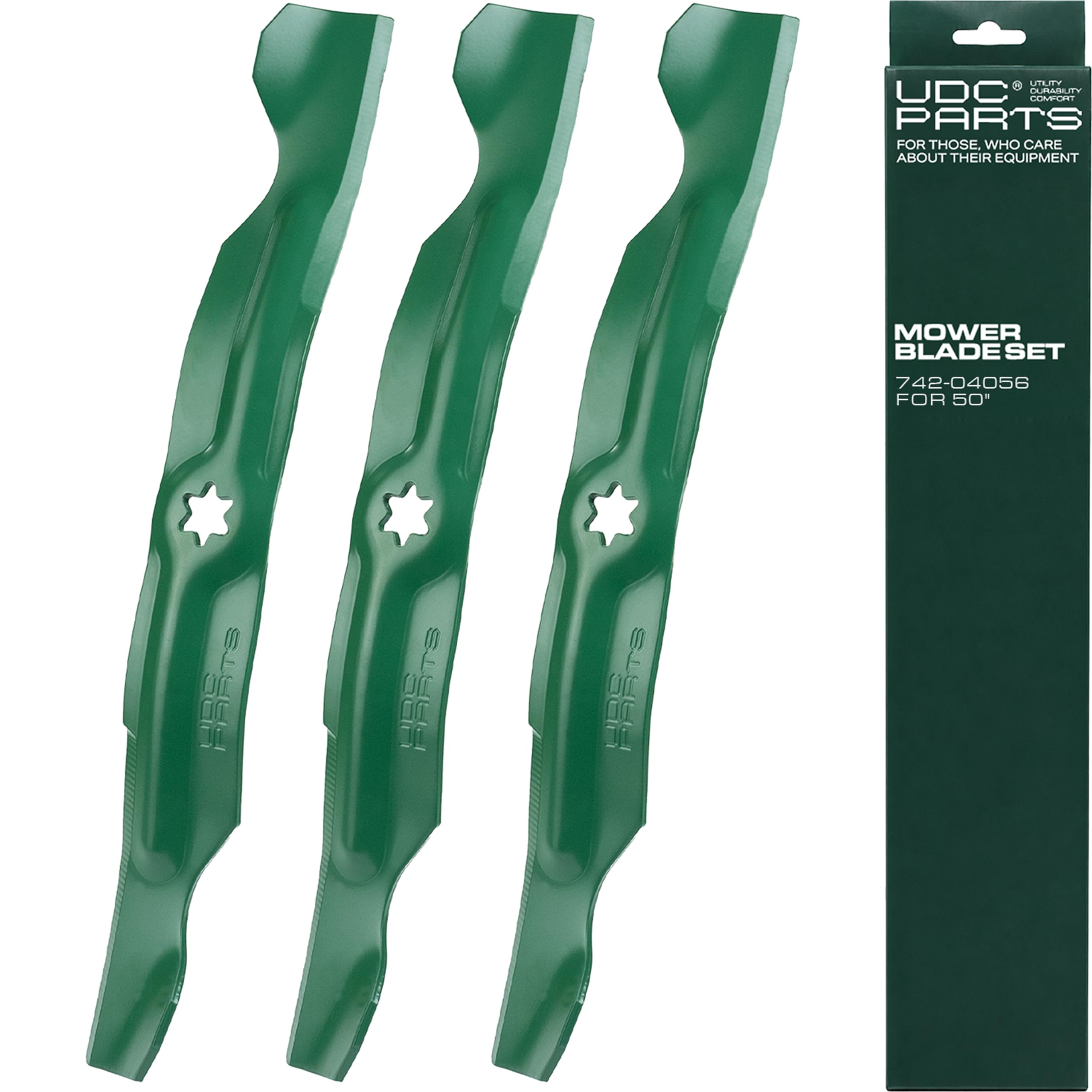 UDC Parts 742-04056 Mower Blades Replacement for Cub Cadet 50 Inch, 3 Pack
