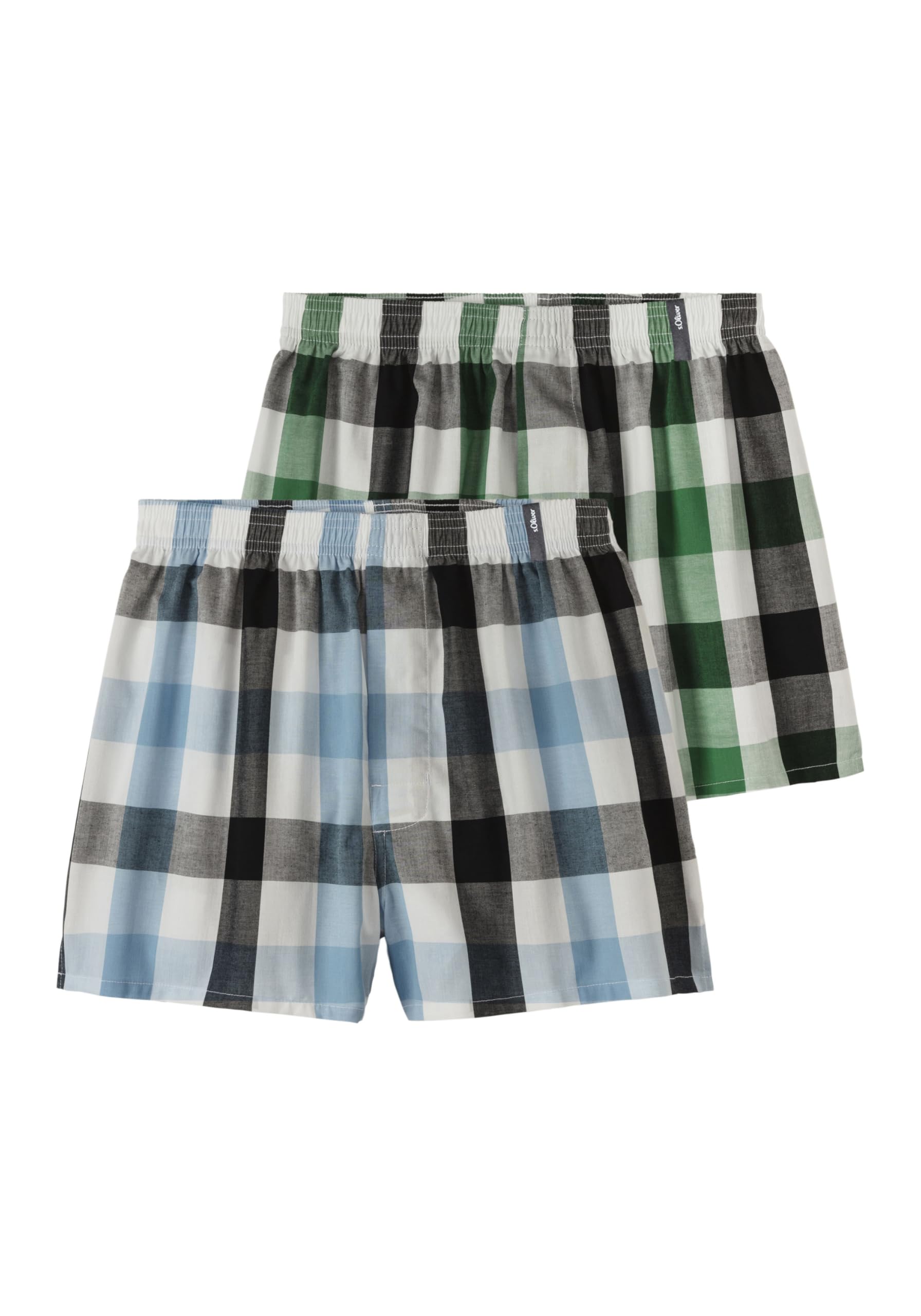 S.oliver Men's Blau Kariert+Grün Kariert 72830859 Boxer Shorts,