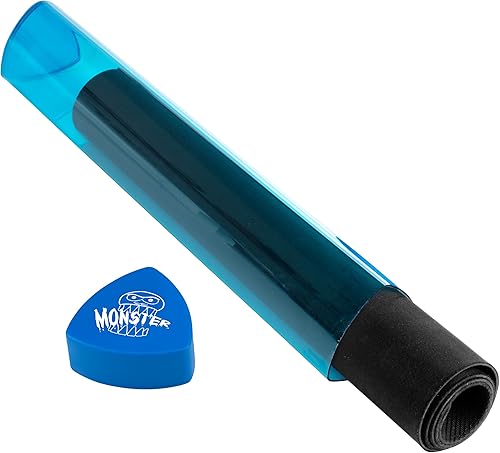 Monster TCG Gaming Prism Playmat Tube (azul translúcido) - No se desprende de las superficies, diseño fácil de poner y quitar, almacena mejor tu