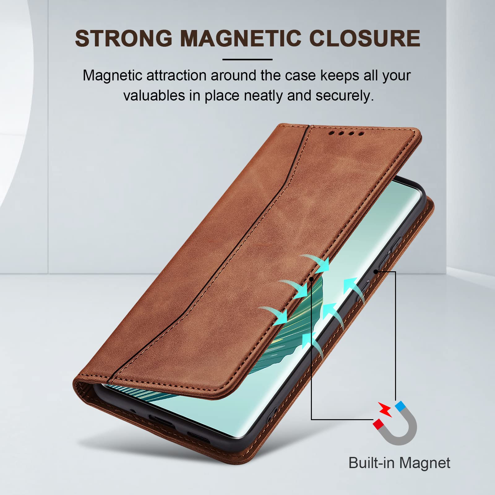 Huawei P30 Lite Portemonnee Bookcase Hoesje met Kaarthouder Bruin