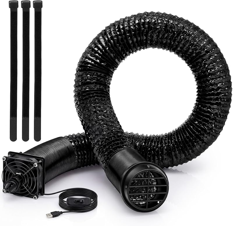 Extensor de saída de ar-condicionado automotivo Mifoci com ventilador USB e mangueira flexível – 3,05 m