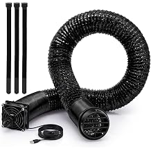 Mifoci 10 ft Car AC Vent Extender with USB Airflow Fan, Vent Hose for Backseat, AC Tube Back Seat Air Conditioning, Rear Seat Cooling Solution for Pets
