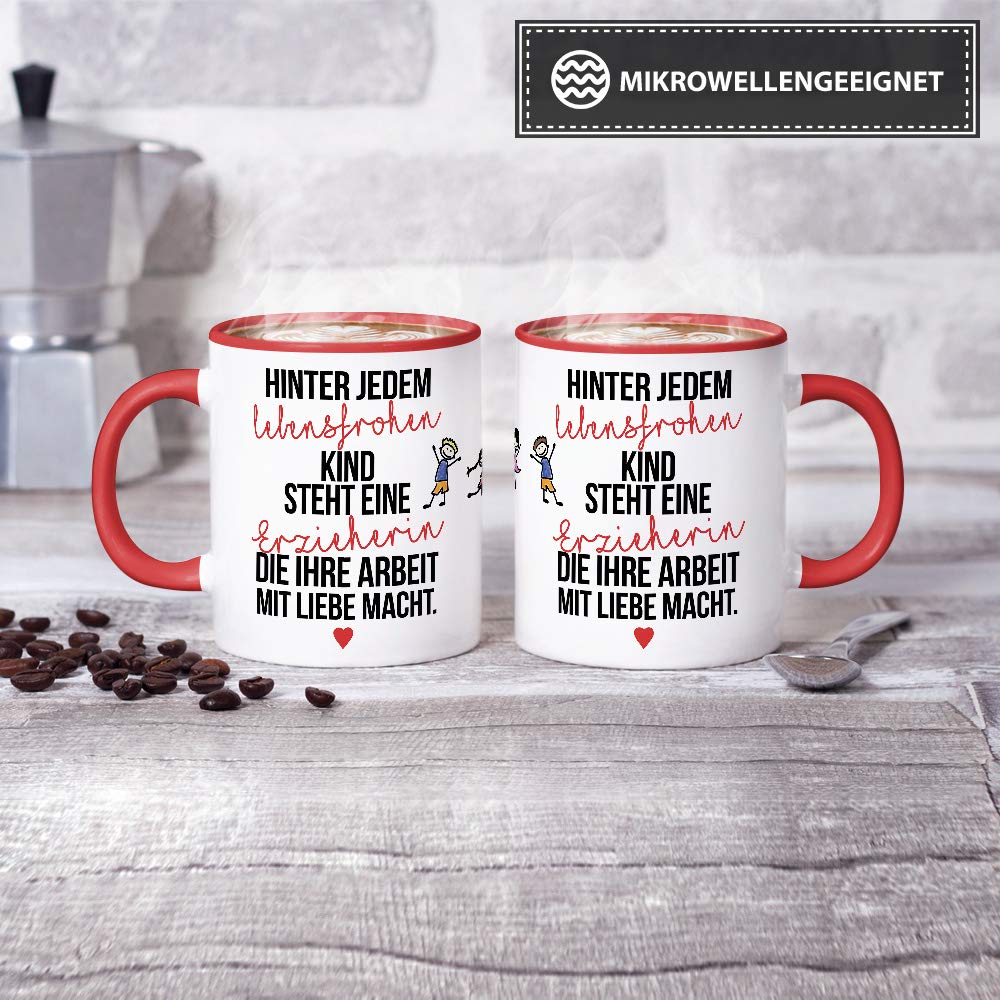 Erzieher-Tasse Mit Spruch 'Stark Genug, Um Eine Erzieherin Zu Sein' – Geschenk Für Kita & Abschied