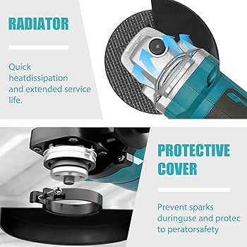 Fixtec 20V Cordless Angle Grinder 4-1/2 Inch With 4.0ah Lithium-Ion