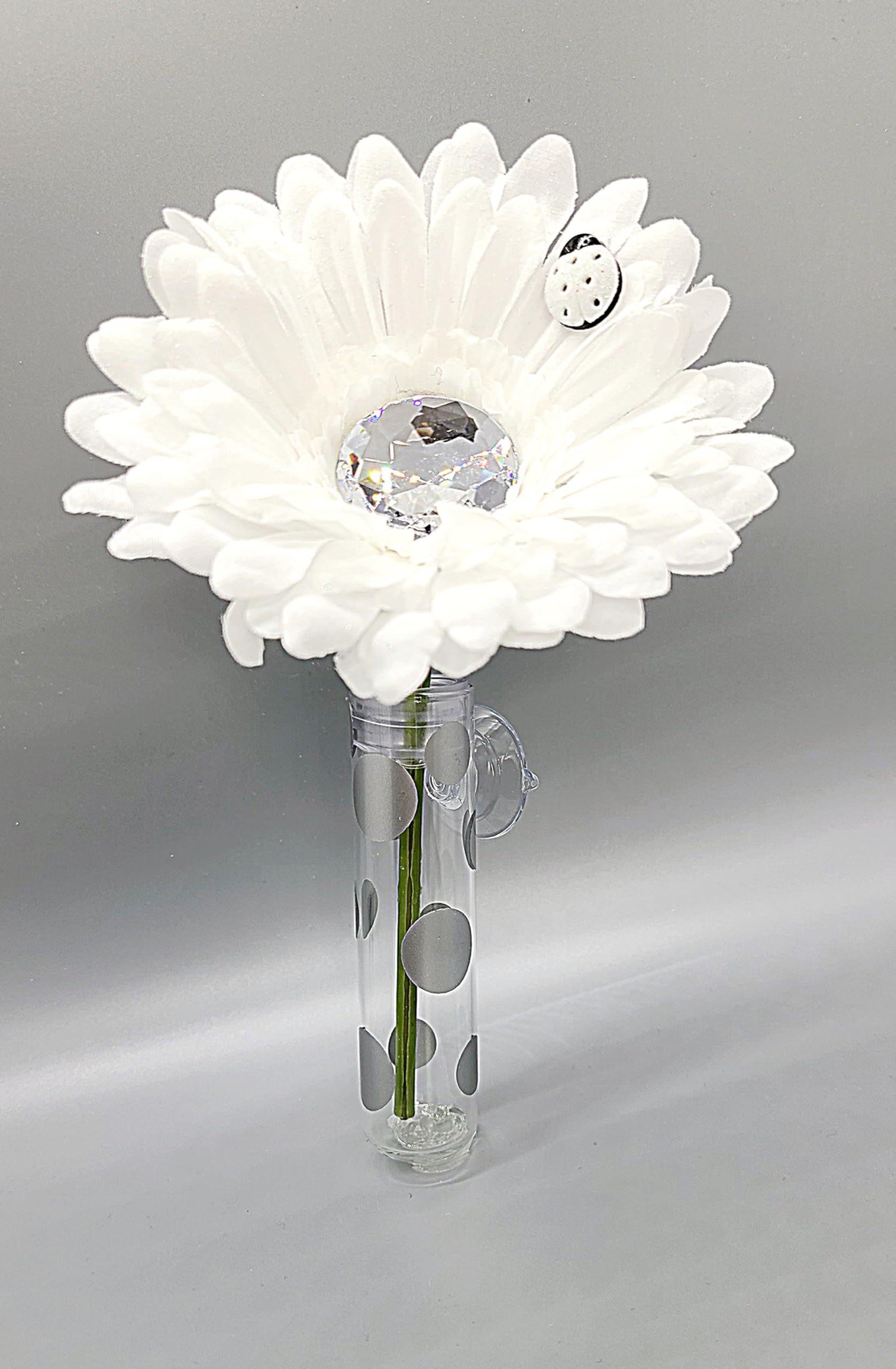 Amazon.com: White Daisy Diamond Bling with Suction Vase