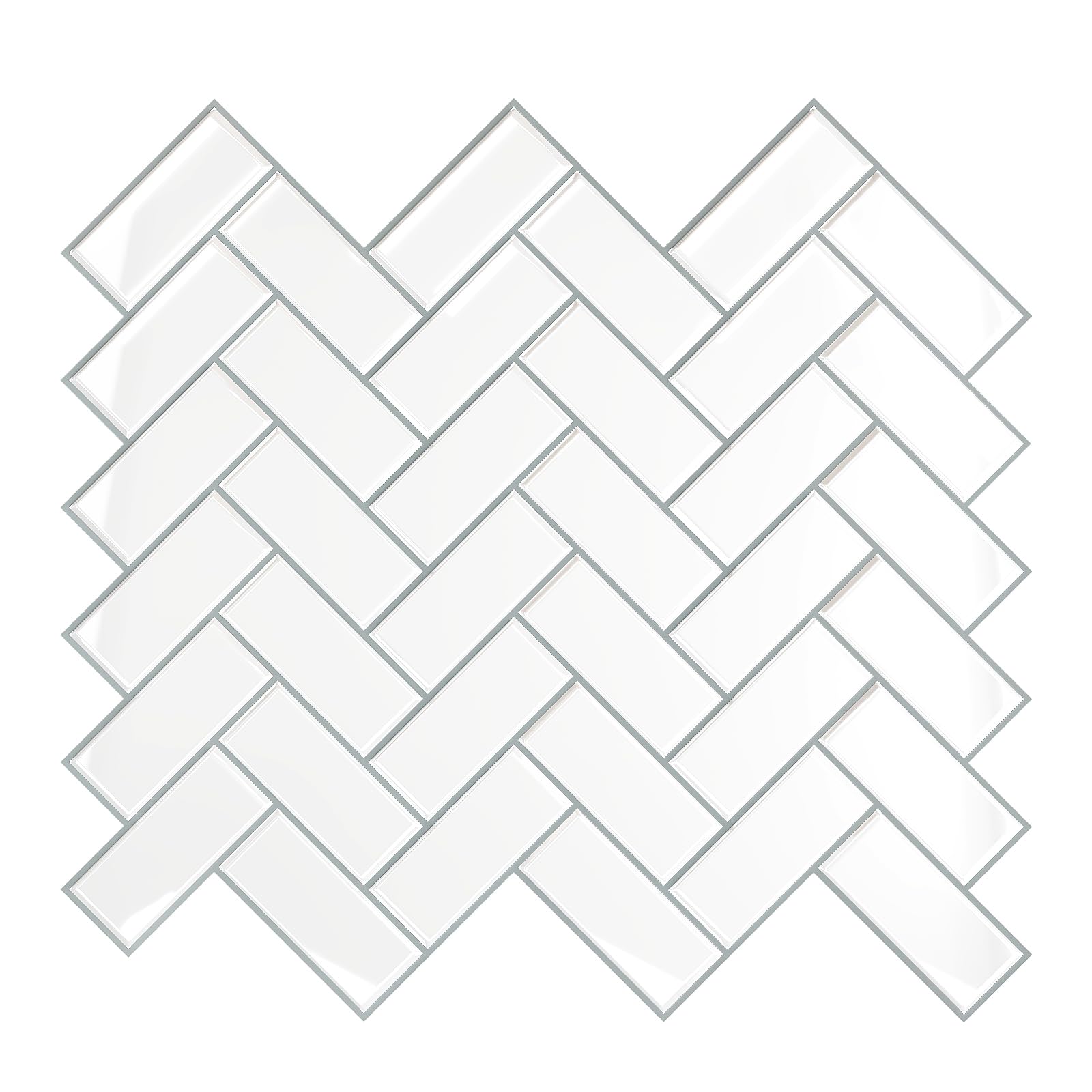 Autocollant mural amovible VEELIKE chevrons blancs pour rénover un dosseret abîmé