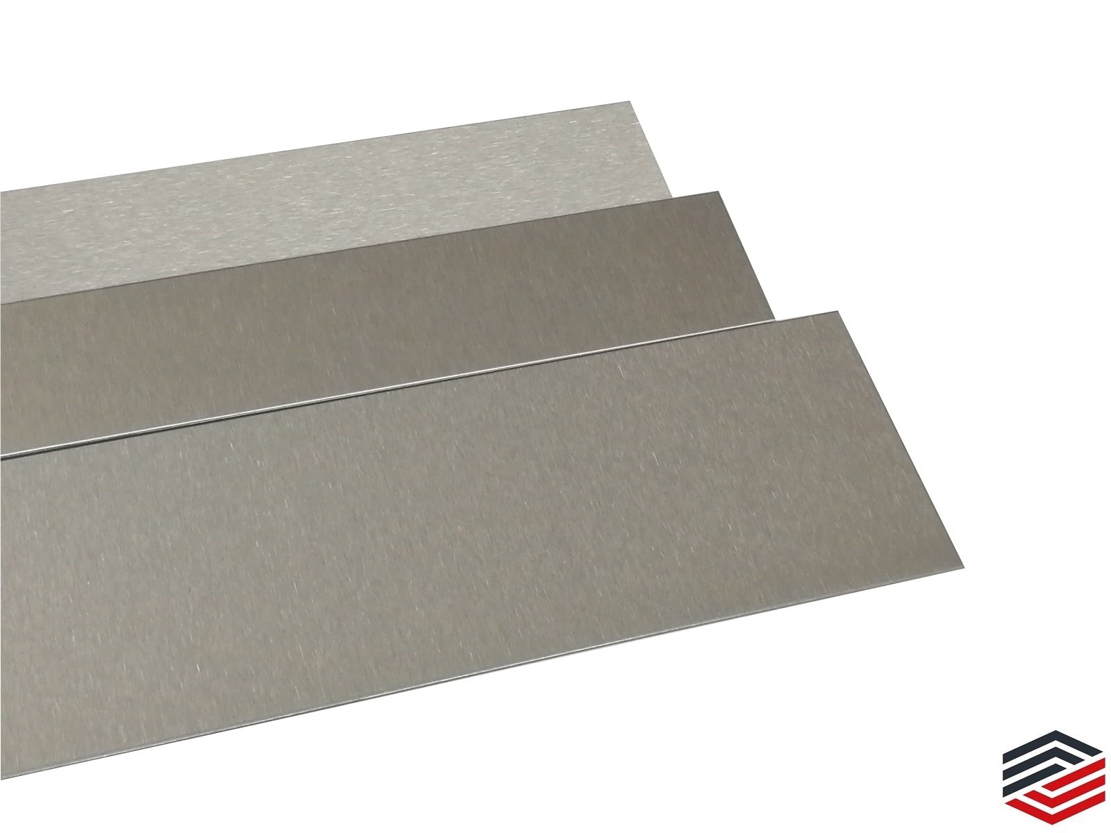 Edelstahlblech geschliffen K240 2 Meter lang 0,8 mm stark Edelstahl Platte V2A 1.4301 (50 cm breit)