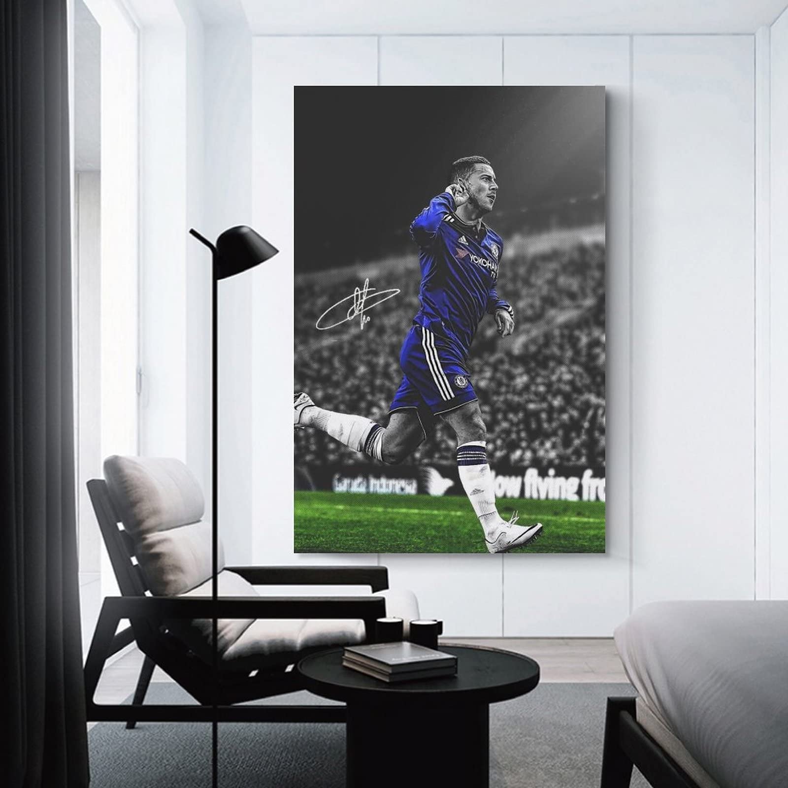LINXIANG Eden Hazard Football Player Art Signed Poster Poster
