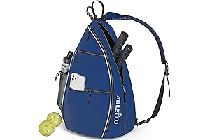 Women's Pickleball Sling Bag with Hook: Athletico Crossbody Backpack