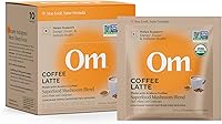 Vista 1 de OM MUSHROOM SUPERFOOD Coffee Latte Blend – Polvo funcional de hongos con melena de león, Cordyceps, Reishi y Chaga – Energía, Enfoque y Claridad