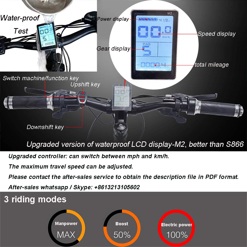 Bicicleta eléctrica de montaña para Adultos de 26 Pulgadas, Bicicleta eléctrica para Hombre, Bicicleta de aleación de magnesio con batería extraíble de 36 V 240 W 13 Ah, para Ciclismo al Air