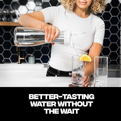 Miniatura 2 de Puro - Jarra de filtro de agua de cristal limpia el agua en segundos filtra 211 galones sin BPA 13 litros el filtro de agua de carbono elimina plomo