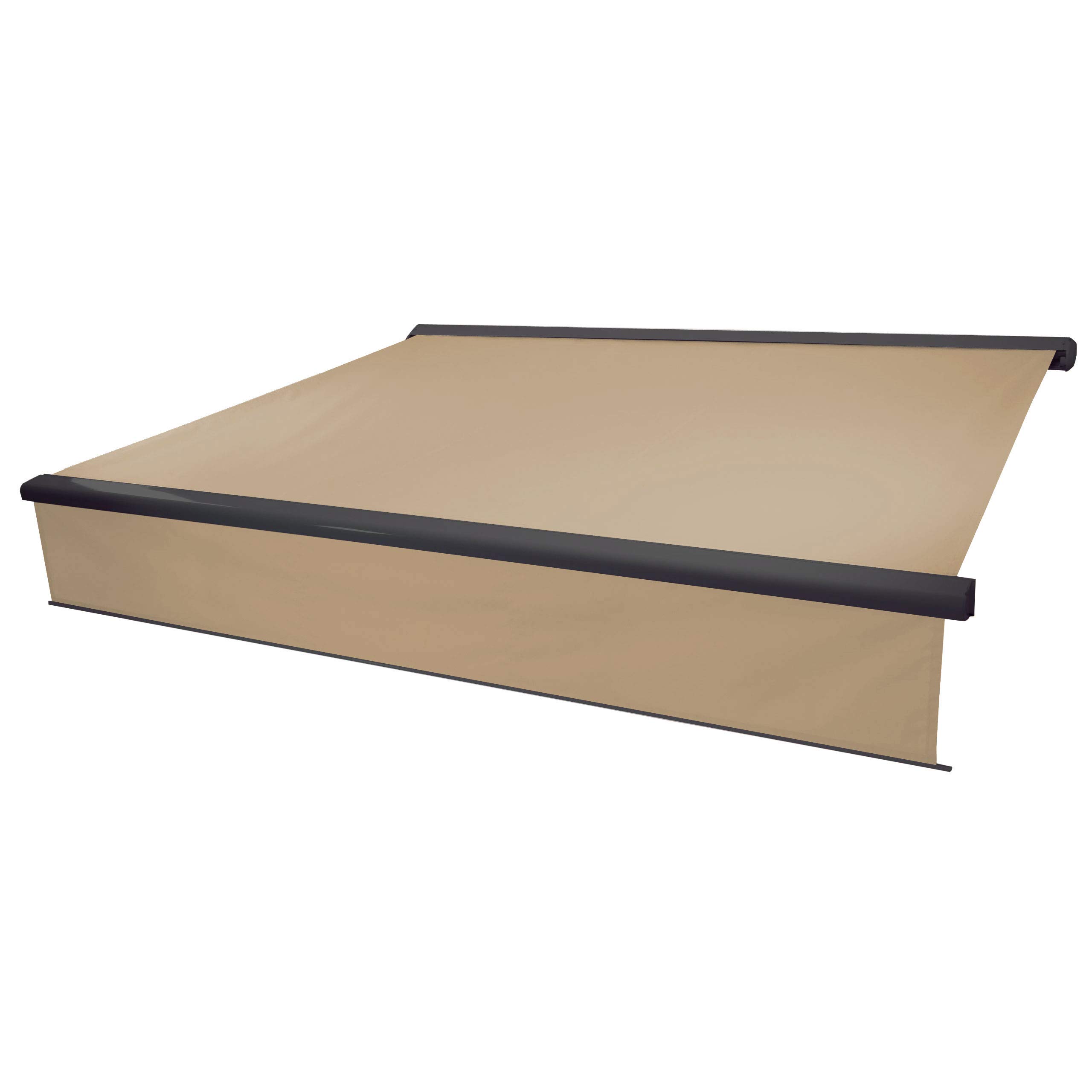 Mendler Elektrische Markise T124 4x3m - Polyester Creme, anthrazit