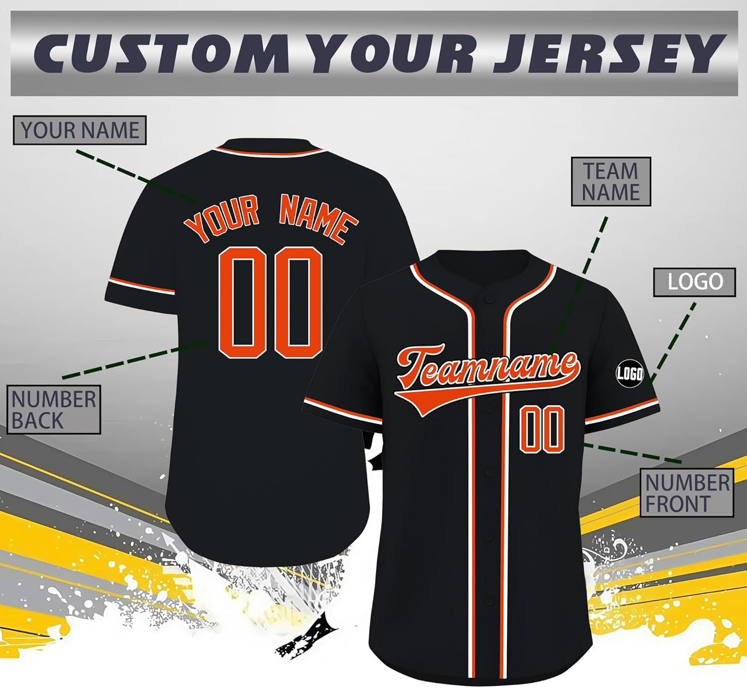 Custom Baseball Jersey Personalized Embroidery/Printing Baseball Jersey with Name Team Name Number Logo Sports Uniform - Image 4