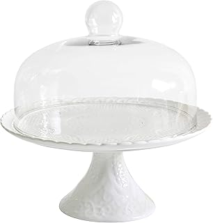 Jusalpha® 12 Inches White Porcelain Decorative Cake Stand-Cupcake Stand ...