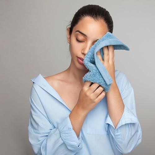 Miniatura 13 de Infinitee Xclusives Juego de 4 toallas de baño blancas de alta calidad para baño (27 x 54 pulgadas), toallas de baño 100% algodón hilado en anillo